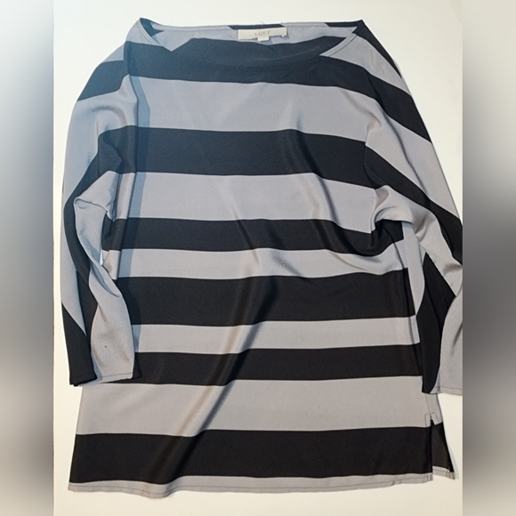 LOFT Ann Taylor Gray Blouse - Picture 3 of 5